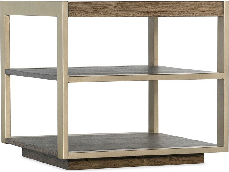 Photos - Coffee Table Hooker Furniture Hammon Square Wood Oak End Table M11-80113-89