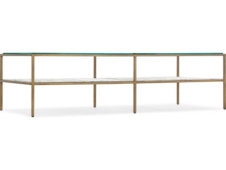 Hooker Furniture Cashel Rectangular Marble Gold Coffee Table