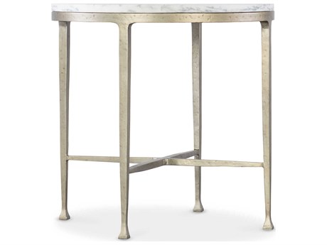 Hooker Furniture Jules Round Marble White End Table