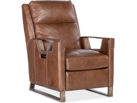 Hooker Furniture Rc Relic Light Wood Brown Leather Recliner