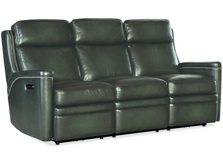 Hooker Furniture Ss Hamilton Green Leather Sofa