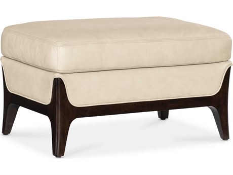 Hooker Furniture Sophia Aline Stonewash Beige Leather Ottoman