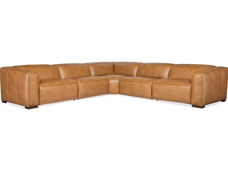 Hooker Furniture Fresco Brown Leather Sectional Sofa