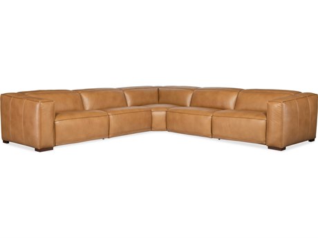 Hooker Furniture Fresco Brown Leather Sectional Sofa