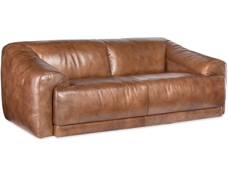Hooker Furniture Ss Fleetwood Brown Leather Sofa