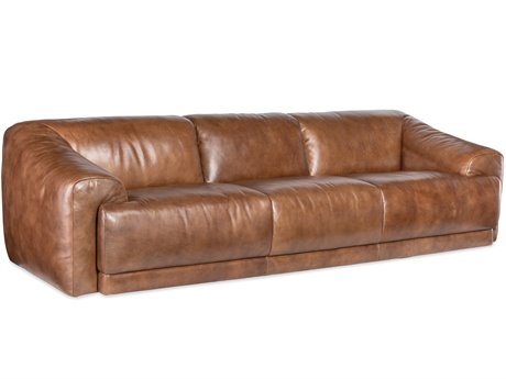 Hooker Furniture Ss Fleetwood Brown Leather Sofa