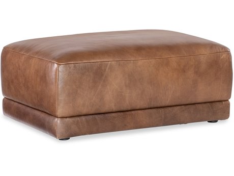 Hooker Furniture Ss Fleetwood Brown Leather Ottoman