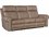Hooker Furniture Duncan Power 90" Kalahari Bark Brown Leather Upholstered Sofa with Headrest & Lumbar  HOOSS635PHZL3088