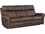 Hooker Furniture Duncan Power 90" Kalahari Camel Brown Leather Upholstered Sofa with Headrest & Lumbar  HOOSS635PHZL3082