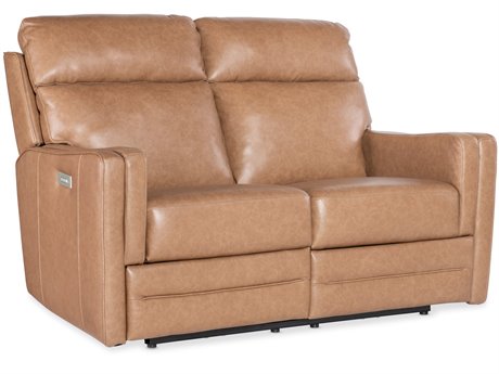 Hooker Furniture Ms Twain Zero Gravity Brown Leather Loveseat