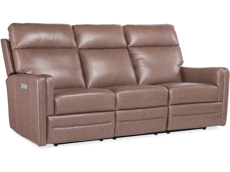 Hooker Furniture Ms Twain Zero Gravity Brown Leather Sofa
