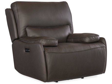 Hooker Furniture Kramer Oslo Antelope Brown Leather Zero Gravity Power Recliner with Power Headrest