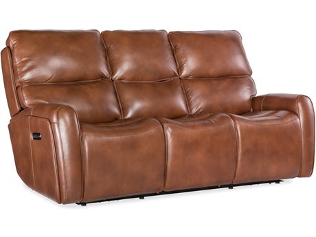 Hooker Furniture Ms Crosby Zero Gravity Brown Leather Sofa