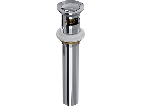 Rohl Polished Chrome Push Drain With Overflow