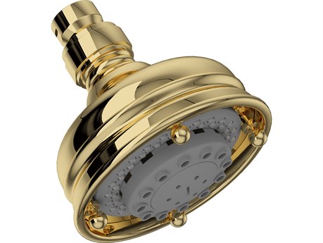 Rohl Unlacquered Brass Three Function 4" Showerhead