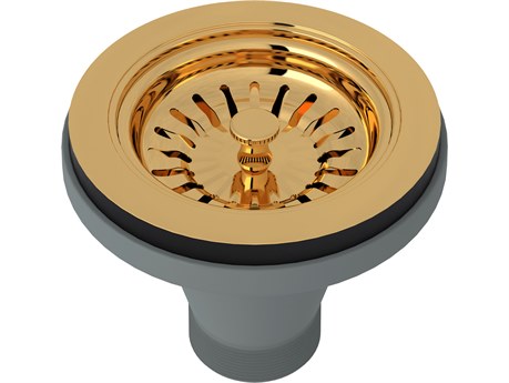Rohl Basket Strainer Without Pop-Up In Italian Brass Manual Operation