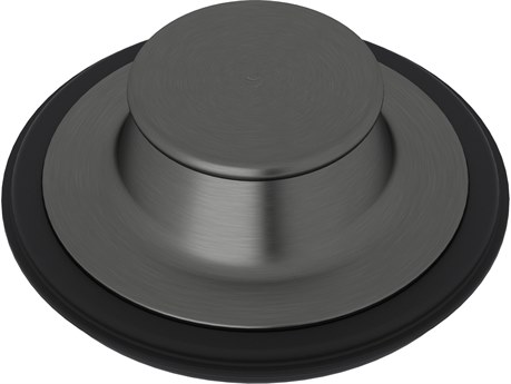 Rohl I.S.E. Disposal Stopper In Black Stainless Steel With Black Rubber Gasket Or Seal