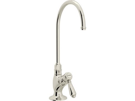 Rohl San Julio Faucet In Polished Nickel With C Spout And Mini Metal Lever Handle
