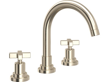Rohl Lombardia Bath Widespread Lavatory Faucet In Satin Nickel 