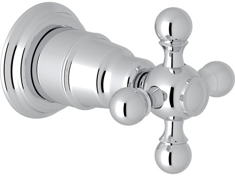 Rohl Arcana Trim Set Thermostatic Valve In Polished Chrome With Cross Handle