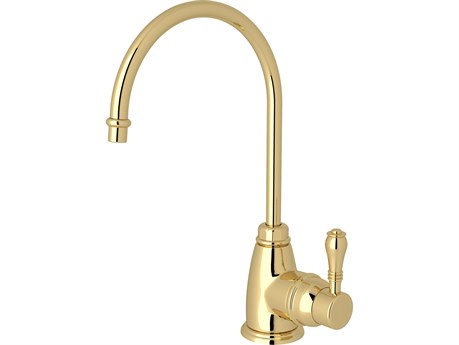 Rohl San Julio Faucet With Single Lever And C Spout In Unlacquered Brass