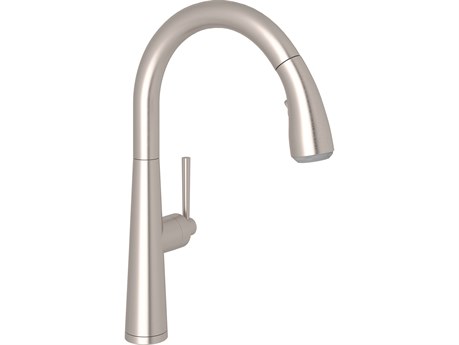Rohl Lux Faucet With Metal Lever In Satin Nickel