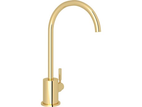 Rohl Lux Single Side Lever Brass Filter Faucet In Unlacquered Brass
