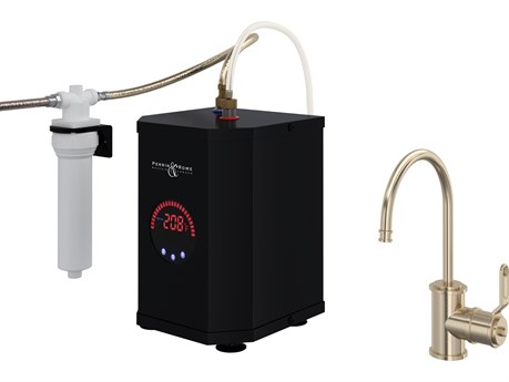 Rohl Armstrong Satin Nickel Hot Water and Kitchen Filter Faucet Kit