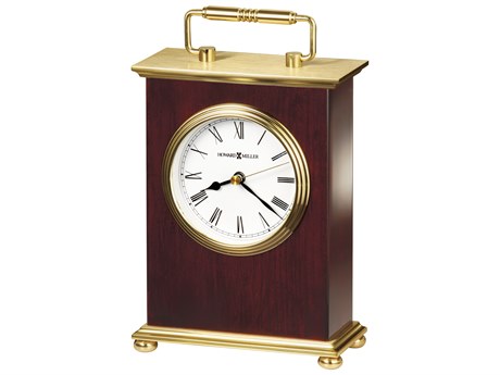 Howard Miller Rosewood Bracket Brushed Brass Clock