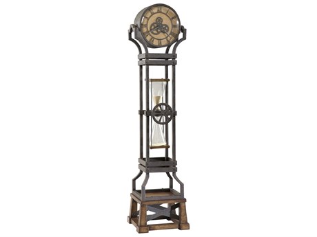 Howard Miller Hourglass Aged Iron Floor Clock