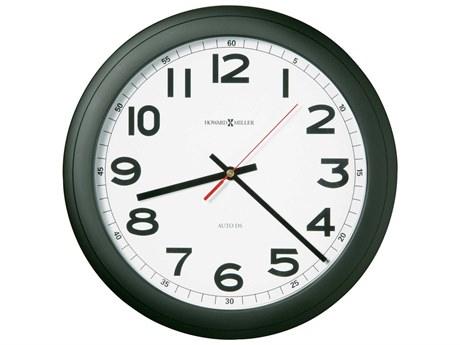 Howard Miller Norcross Matte Black Wall Clock
