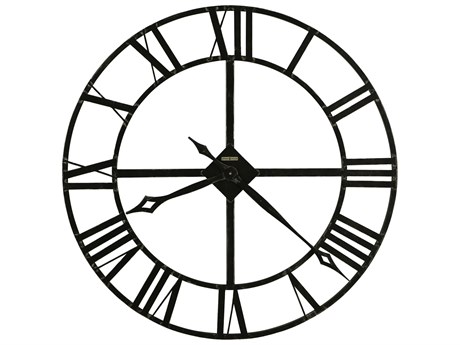 Howard Miller Lacy 32" Round Dark Charcoal Gray Oversized Gallery Wall Clock