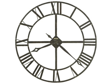 Howard Miller Lacy II 14" Round Dark Charcoal Gray Wall Clock