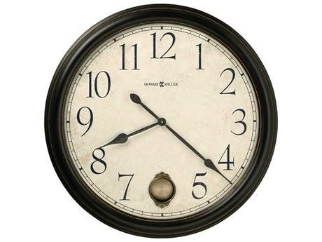 Howard Miller Glenwood Falls Black Satin Oversized Gallery Wall Clock