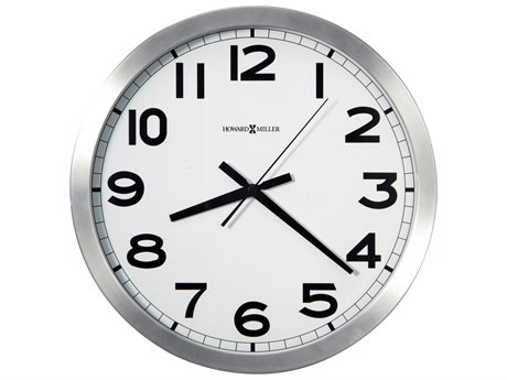 Howard Miller Spokane Brushed Aluminum Wall Clock