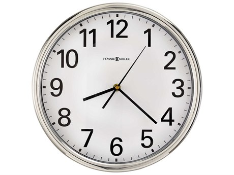 Howard Miller Hamilton Polished Silver-Tone Wall Clock