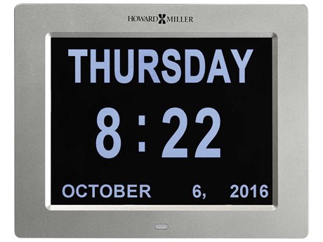 Howard Miller Memory Clock Satin Silver Wall Clock
