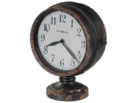 Howard Miller Cramden Antqiue Black Mantel Clock