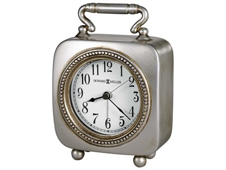 Howard Miller Kegan Antique Pewter Carriage Style Alarm Clock
