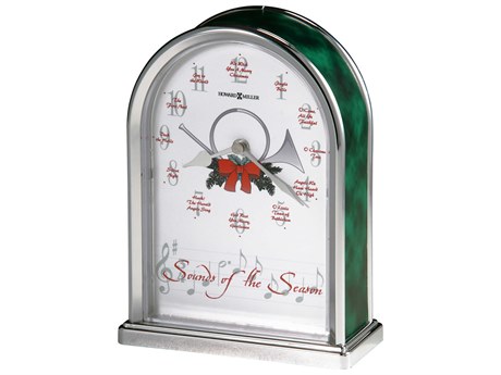 Howard Miller Sounds Of The Season Silver Arch Table Clock