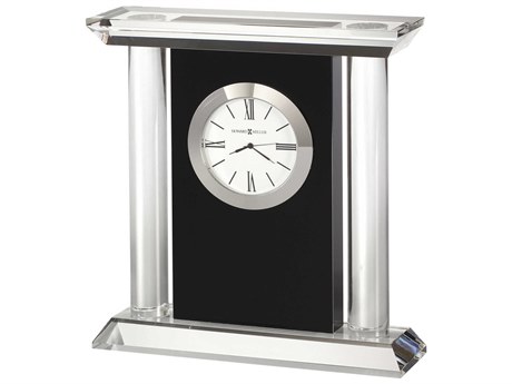 Howard Miller Colonnade Silver-Tone Bezel Crystal Carriage Style Clock