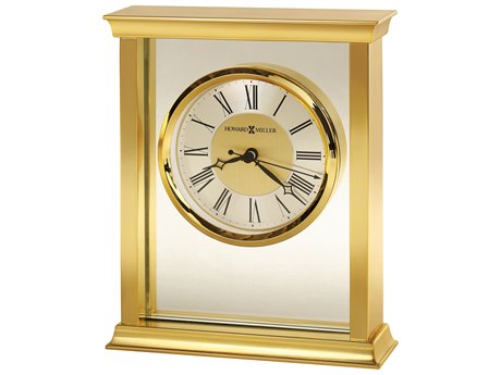 Howard Miller Monticello Polished Brass Bracket Table Clock