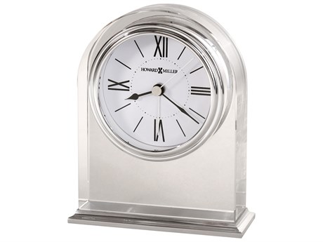 Howard Miller Optica Silver-Tone Waterfall Crystal Arched Clock