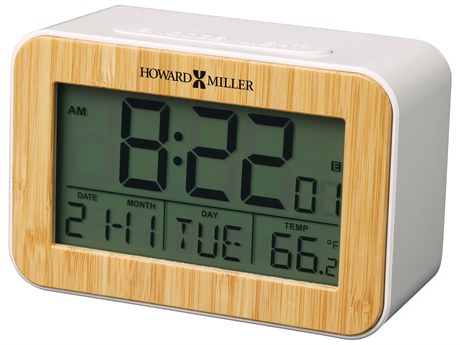 Howard Miller Bamboo Box Alarm Clock
