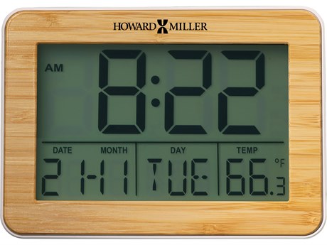 Howard Miller Bamboo Frame Alarm Clock