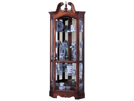 Howard Miller Berkshire Hardwood Windsor Cherry Curio Display Cabinet