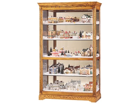 Howard Miller Parkview Hardwood Golden Oak Curio Display Cabinet