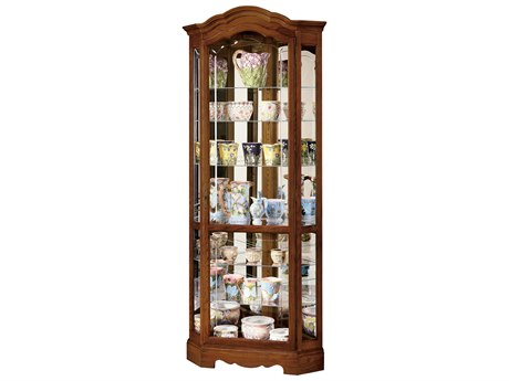 Howard Miller Jamestown Hardwood Oak Yorkshire Curio Display Cabinet