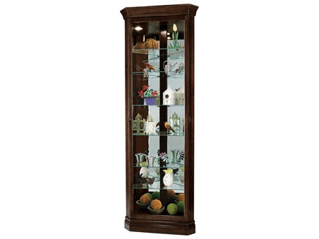 Howard Miller Hardwood Espresso Curio Display Cabinet