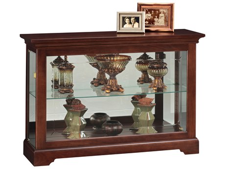 Howard Miller Underhill Hardwood Cherry Bordeaux Curio Display Cabinet